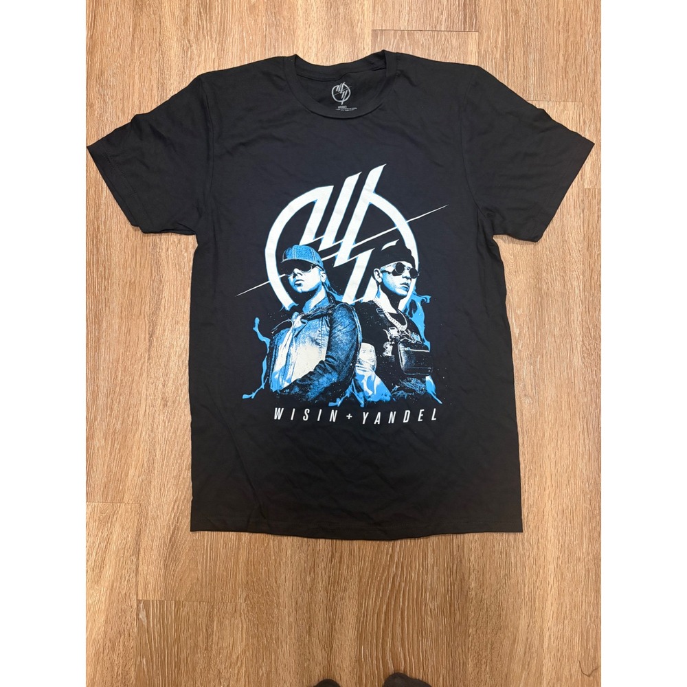 Wisin & Yandel La Ultima Mision World‎ Tour Black Graphic T-Shirt Mens Small